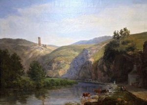 Václav Kroupa - Motiv s korytem řeky